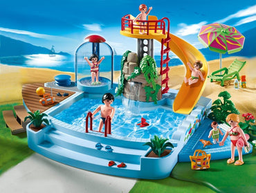 Playmobil 4858 Vibrant Pool with Water Slide Set