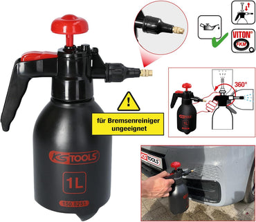 KS Tools 1L Pressure Atomizer Sprayer with Brass Adjustable Head