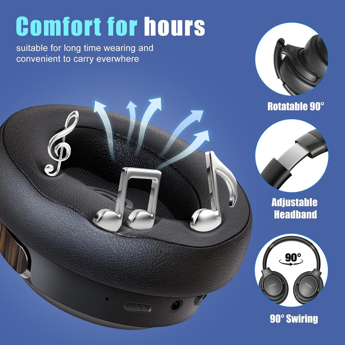 BERIBES WH202A Over Ear Bluetooth Headphones