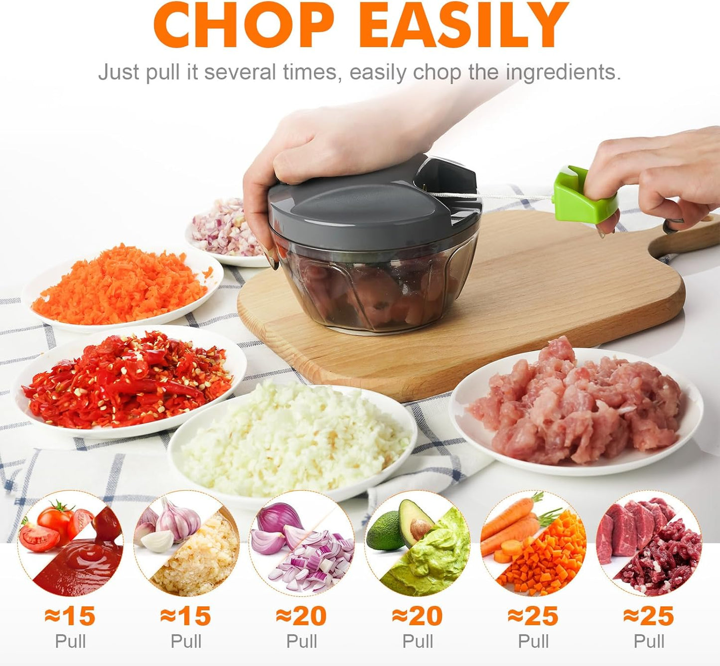 Ibergrif M501 Manual Food Chopper 500ml Multi-Functional Kitchen