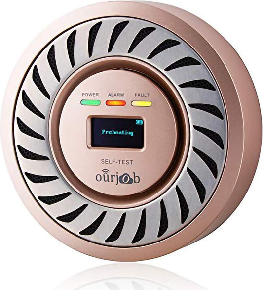 Rechargeable Carbon Monoxide Detector with OLED Display for Home and RV Safety