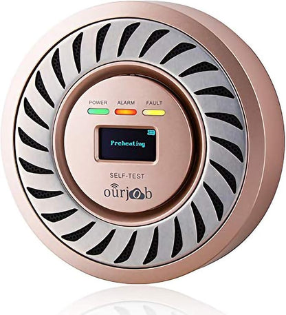 Rechargeable Carbon Monoxide Detector with OLED Display for Home and RV Safety