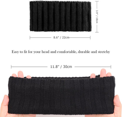 DRESHOW Women’s Warm Knitted Headband with Thick Fleece Lining