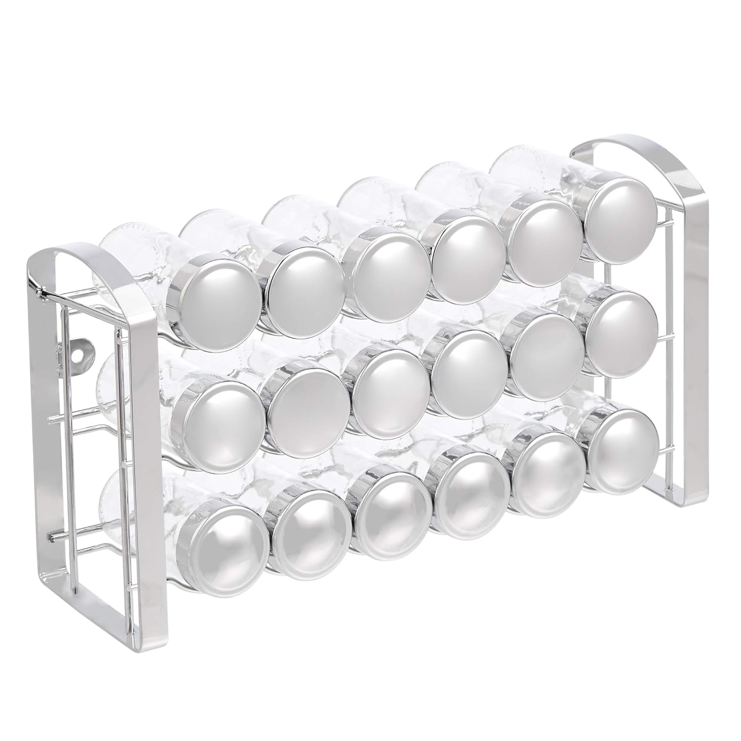 Amazon Basics 18-Jar Large Metal Spice Organizer Rack