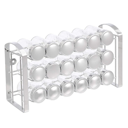 Amazon Basics 18-Jar Large Metal Spice Organizer Rack