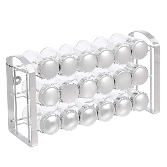 Amazon Basics 18-Jar Large Metal Spice Organizer Rack