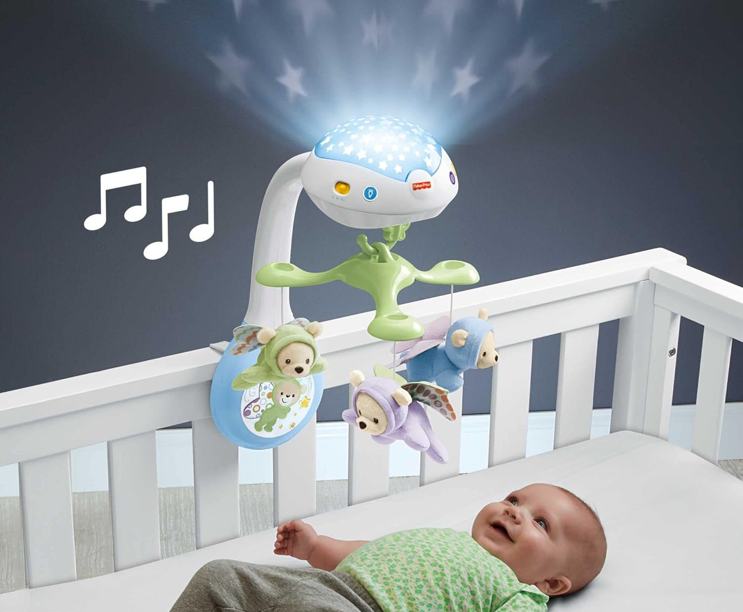 Fisher-Price 3-in-1 Dream Bear Mobile with Music Night Light