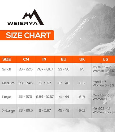 WEIERYA Women's Thermal Knee-High Ski Socks – Warm, Padded, 2-Pair Pack