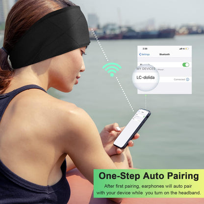 Comfortable Sleep Headphones Bluetooth 5.4 Headband with Ultra-Thin HD Stereo Speakers