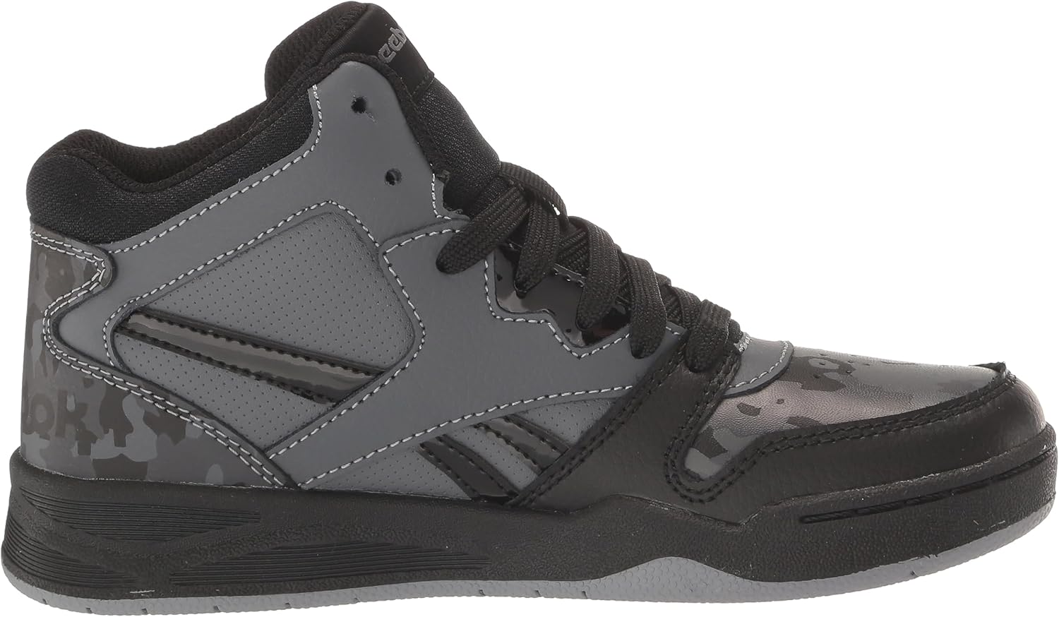 Reebok Boys BB4500 Court Sneaker Pure Grey Kids Athletic Shoe