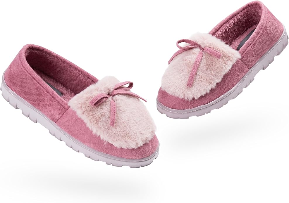 DUNLOP Fluffy Non‑Slip Women’s Indoor Slippers Size 4‑7