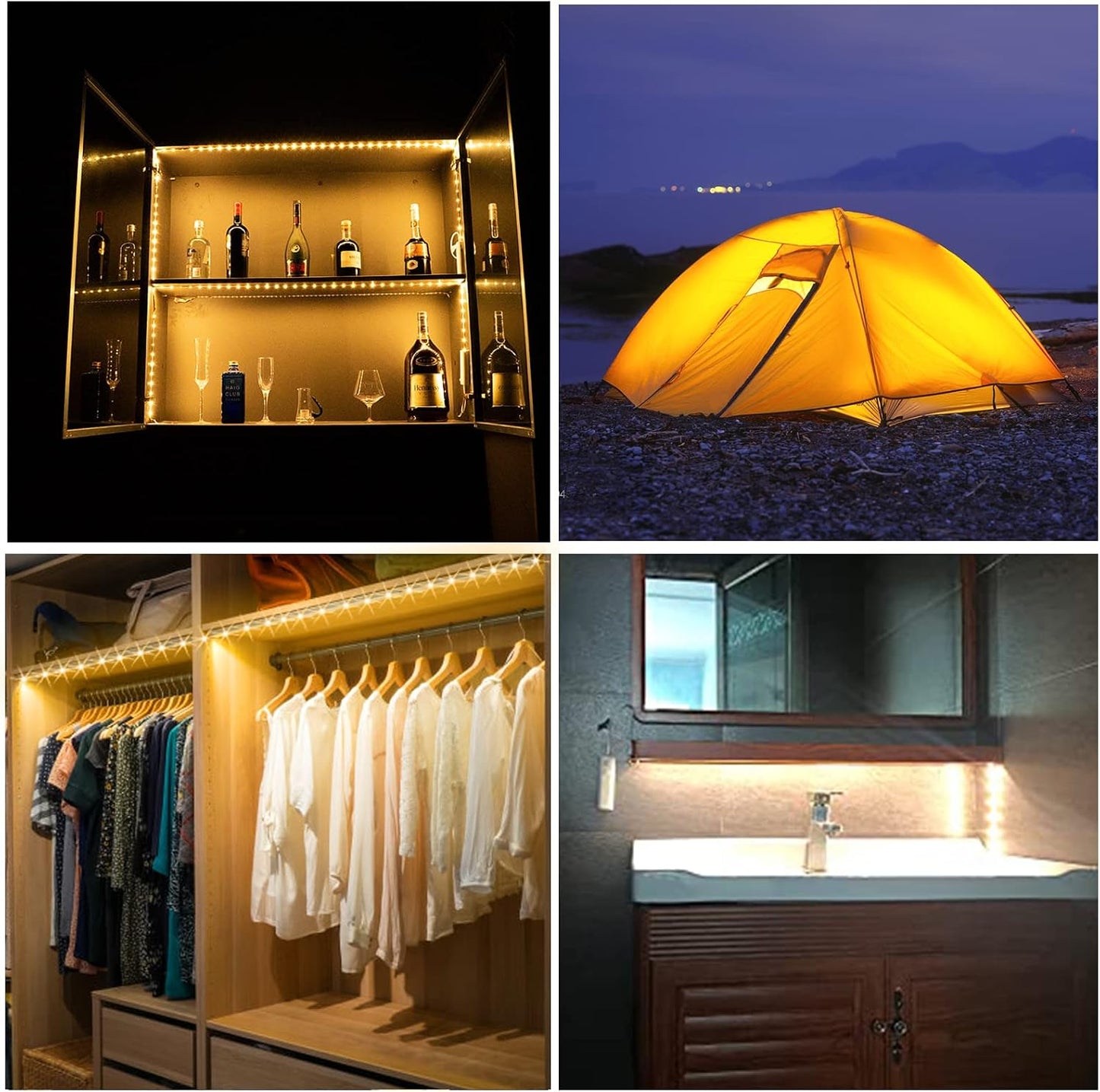 WOBANE CL13-2700 2m LED Strip Light with Motion Sensor Rechargeable USB 180 Lumen 2700K Warm White