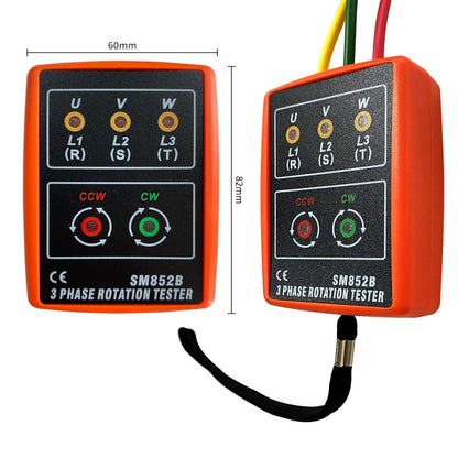 Soonkoda 3-Phase Sequence Tester with LED, Buzzer, 600V