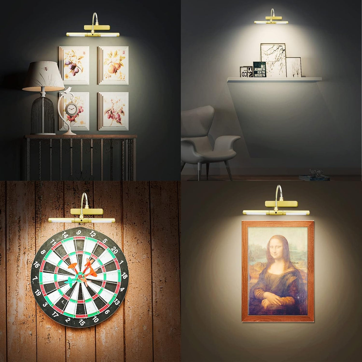 BIGLIGHT B601 Gold-FL LED Picture Light 100lm 33cm