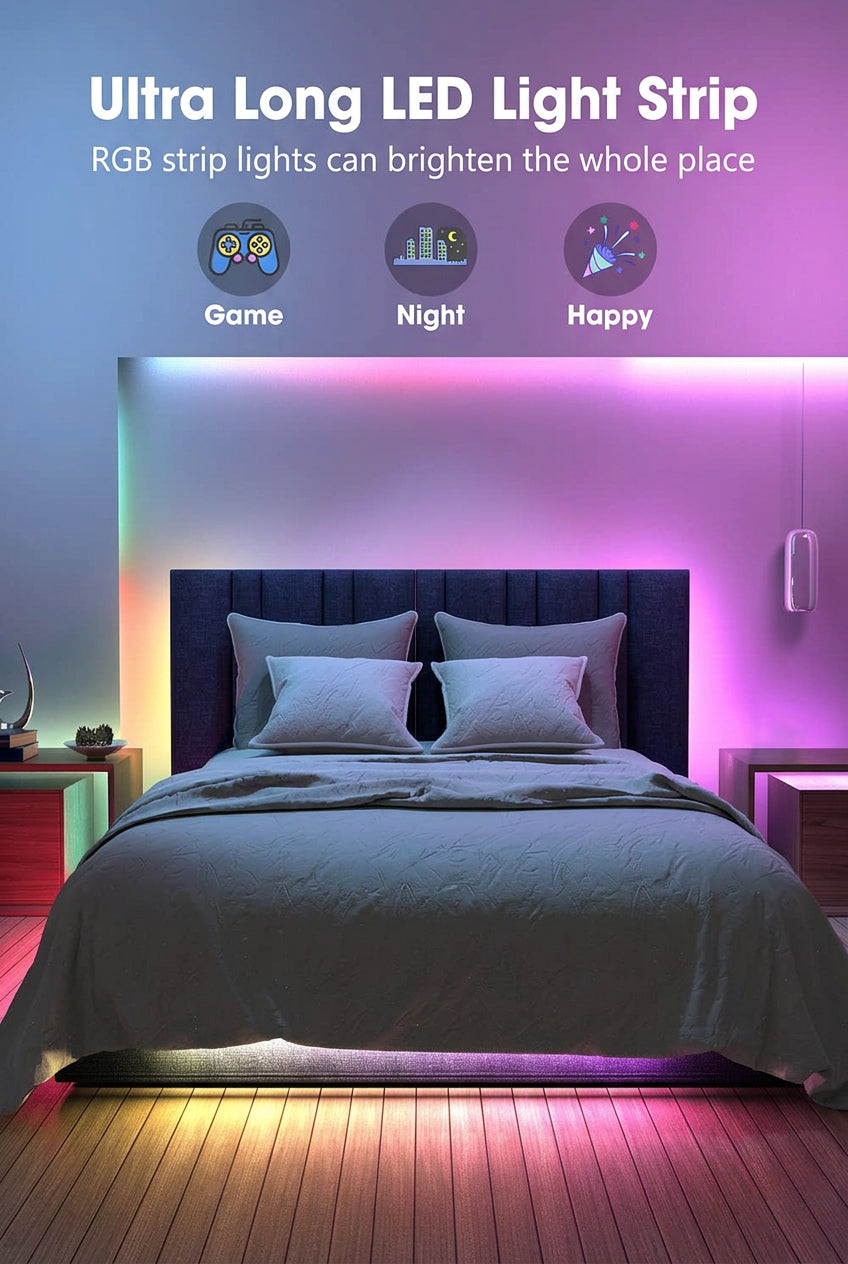 FUPT xls-001 USB RGB LED Strip Lights with Remote 5m