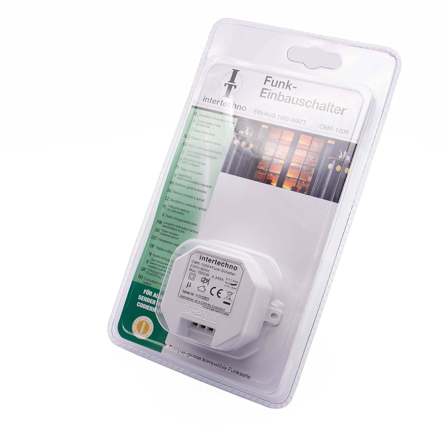 Intertechno CMR-1000 Wireless Push Button Switch for 230V Applications