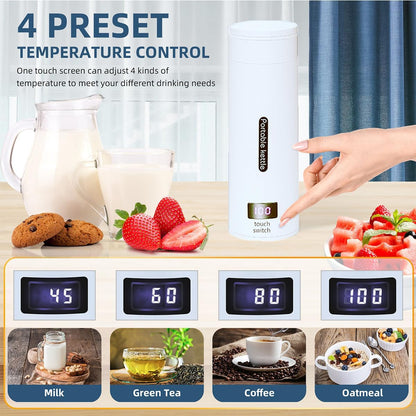 FUOBECIE Travel Electric Kettle 4-Temperature