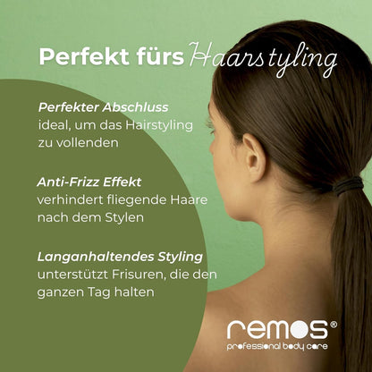 REMOS Walnut Wood Wild Boar Bristle Hairbrush – Ergonomic Detangling