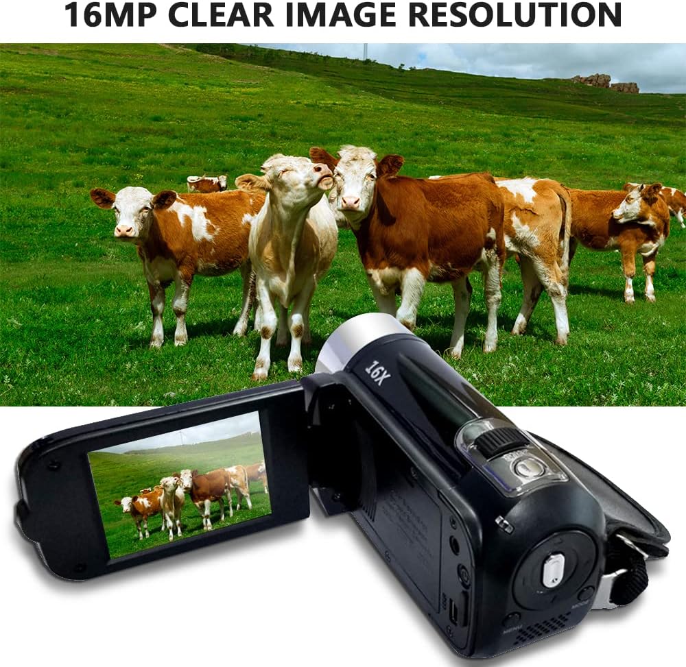 Andoer 111 Portable 1080P HD Digital Video Camera Camcorder 16MP 2.7-Inch LCD 16X Zoom
