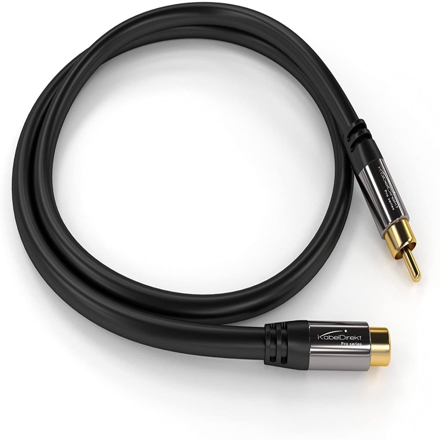 KabelDirekt RCA Extension Cable Digital Coaxial Audio Video 75 Ohm