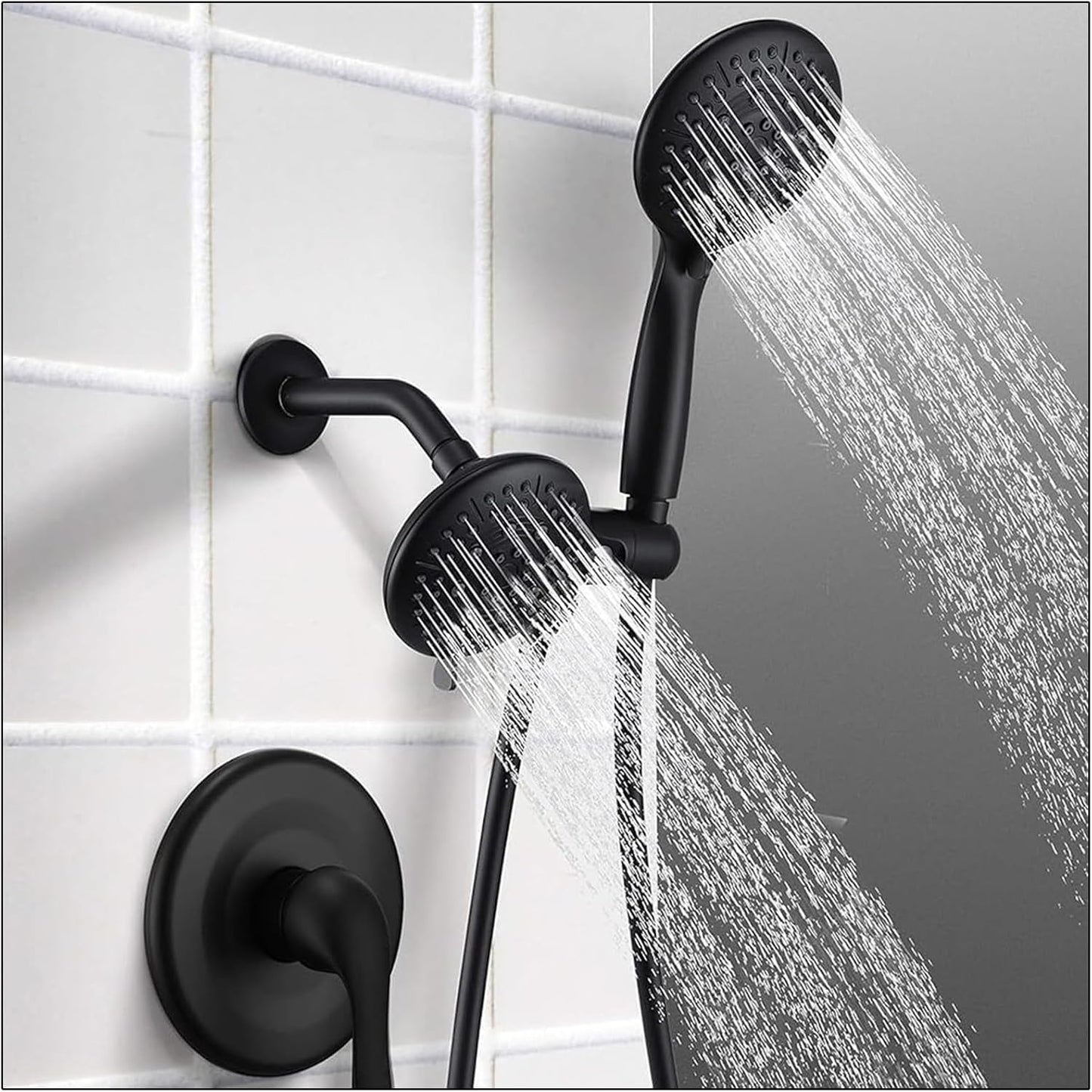 Scalingscal Set Of 4 Stainless Steel Cover Rosette For Shower Taps Black