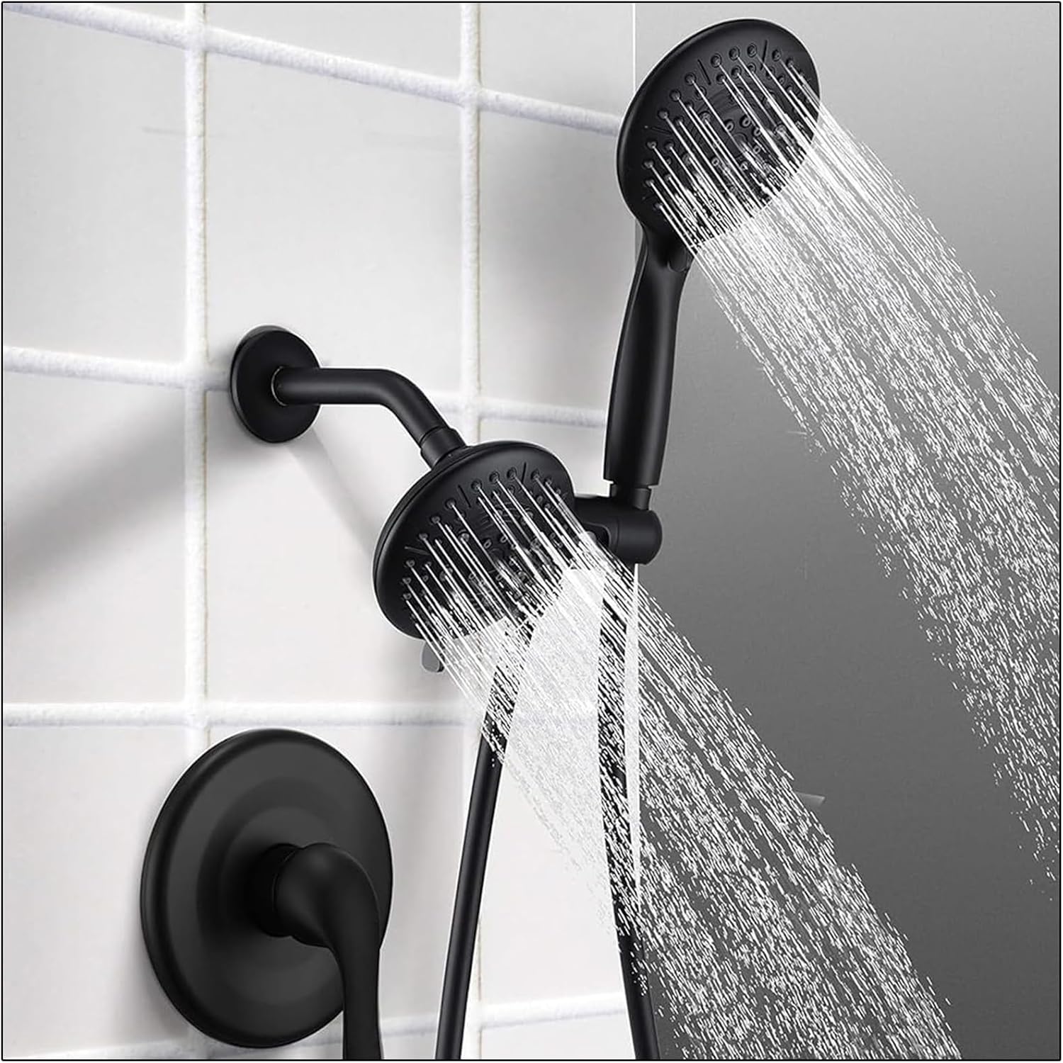 Scalingscal Set Of 4 Stainless Steel Cover Rosette For Shower Taps Black