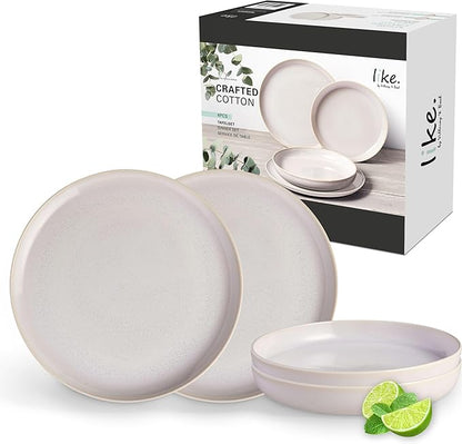 Villeroy & Boch Crafted Cotton 4‑Piece White Dinner Set