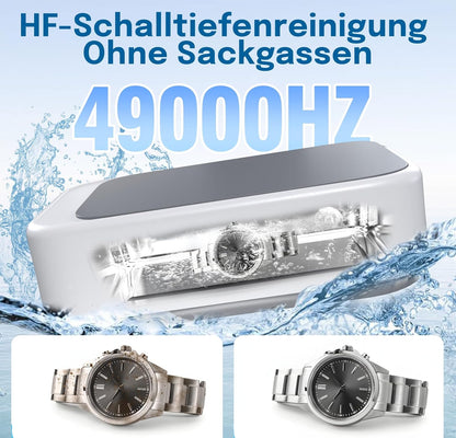 Qwyzor 640ml 49kHz Ultrasonic Cleaner for Jewelry Watches Glasses