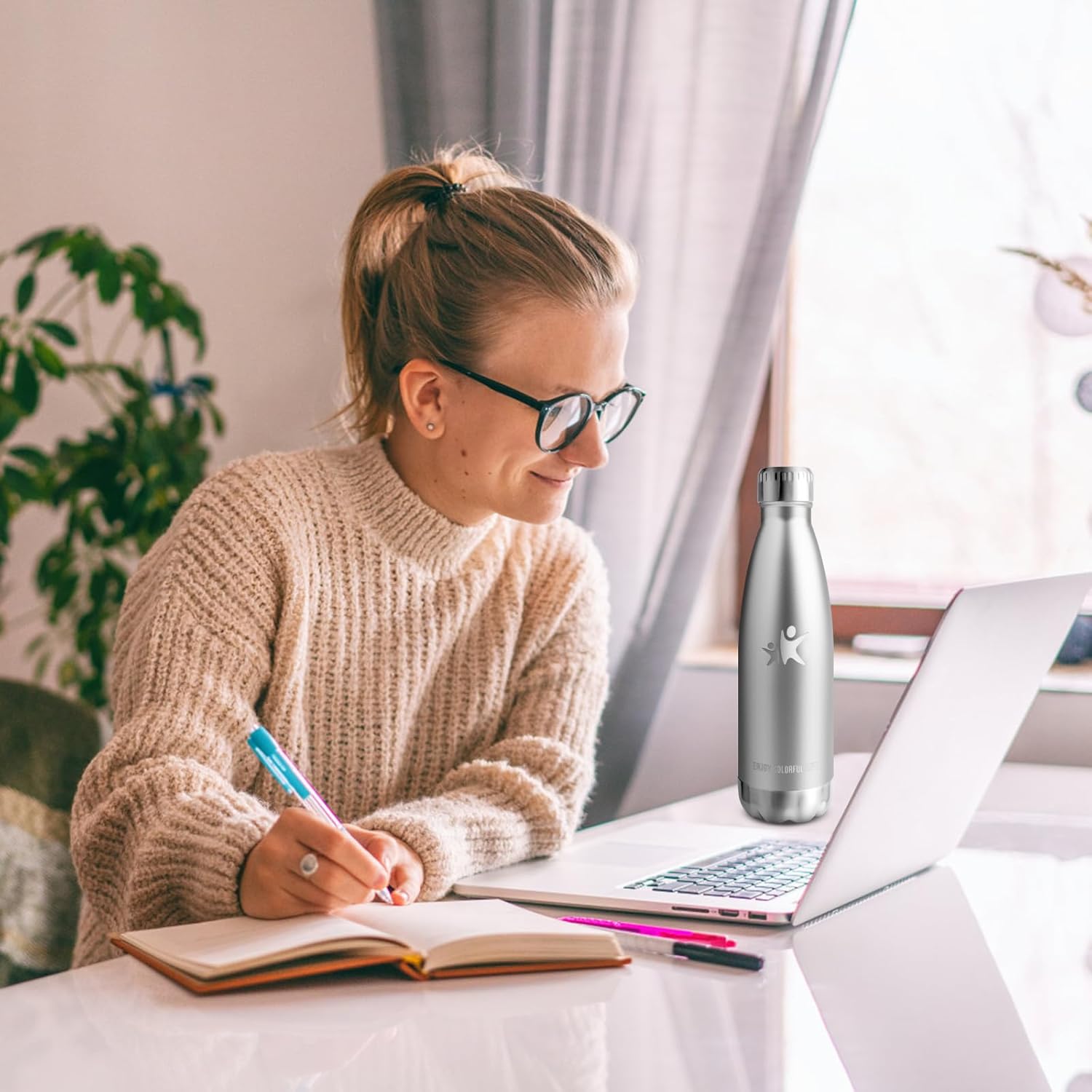 KollyKolla 500ml Stainless Steel Thermal Bottle – Double Wall Insulated