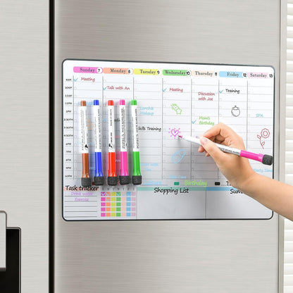 POPRUN 36-Count Fine Tip Magnetic Dry Erase Markers – 11 Colors