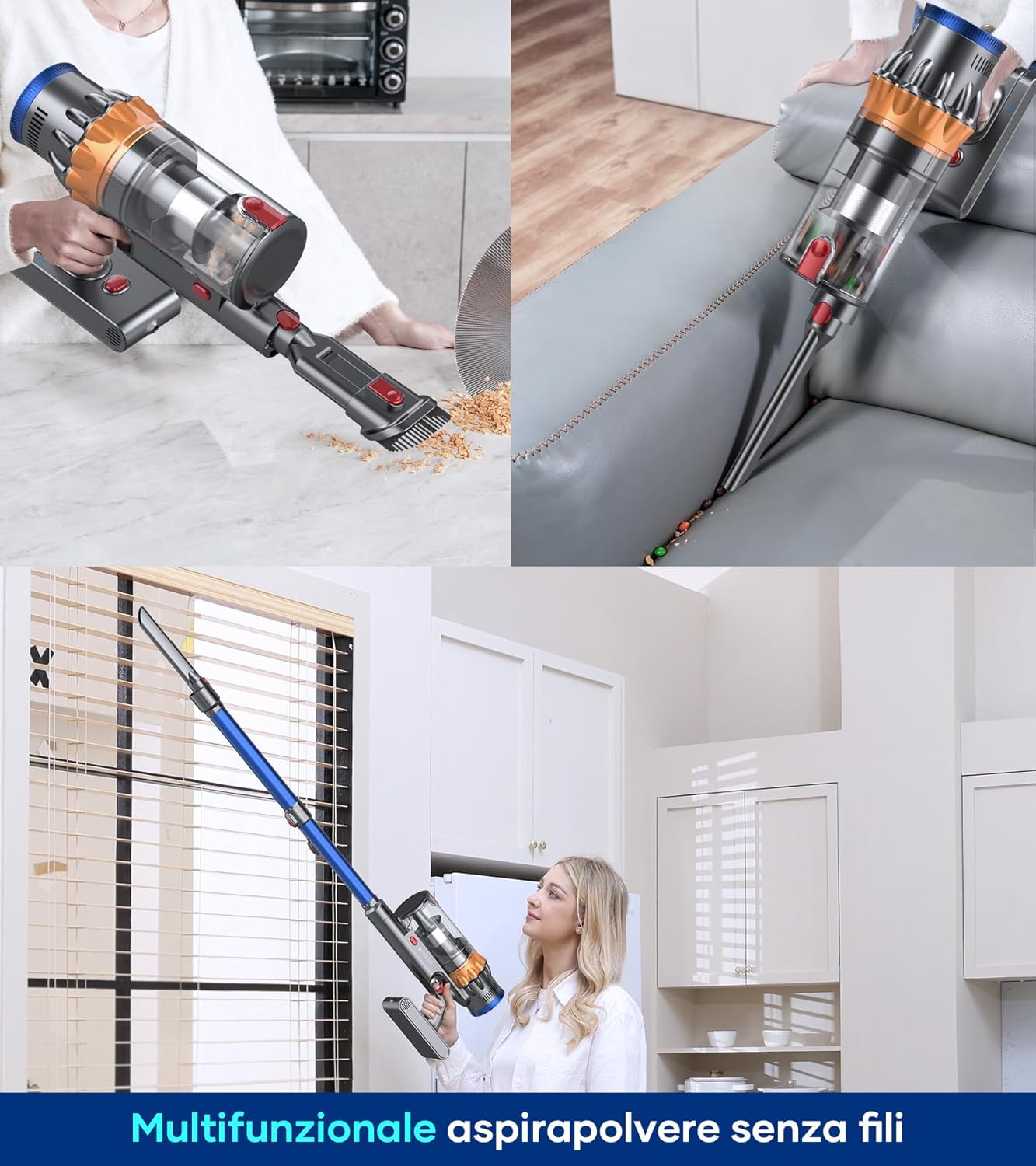 MIBODE Cordless Vacuum Cleaner, 45Kpa 550W 65Mins Wireless Electric Sweeper