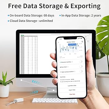 SwitchBot WiFi Smart Indoor Outdoor Thermometer Hygrometer 3-Pack with Hub Mini