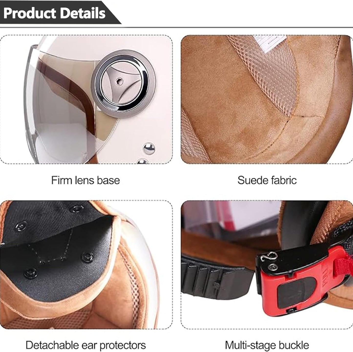 BOSERMEM Purple Hare Half Motorcycle Helmet with Clear Visor