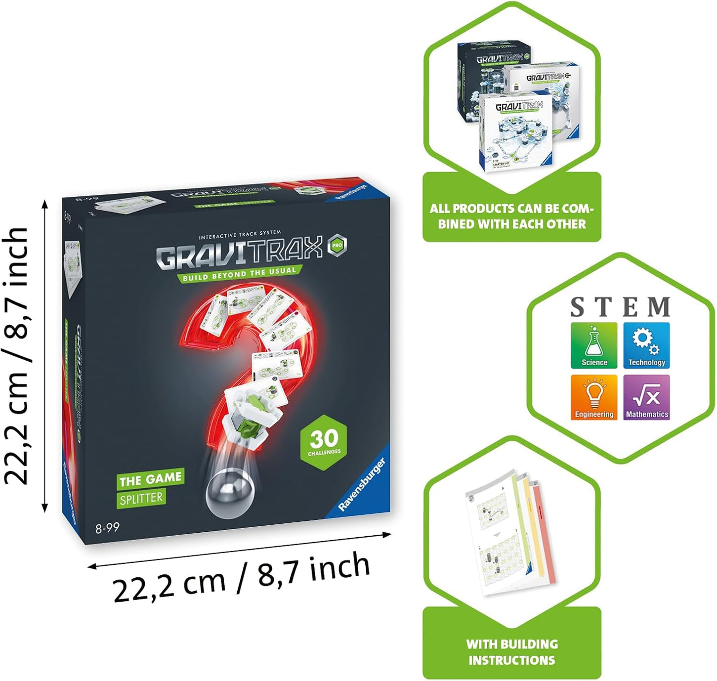 GraviTrax PRO The Game Splitter Marble Run Puzzle Set