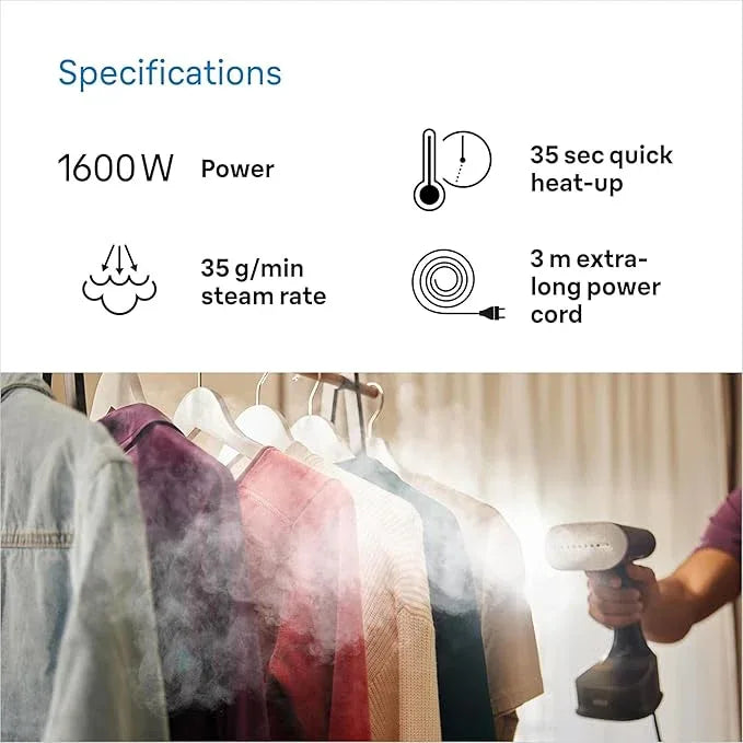 Braun QuickStyle 7 GS7077BK 1600W Vertical Steam Iron Dual FreeGlide - Gomix Brands Outlet