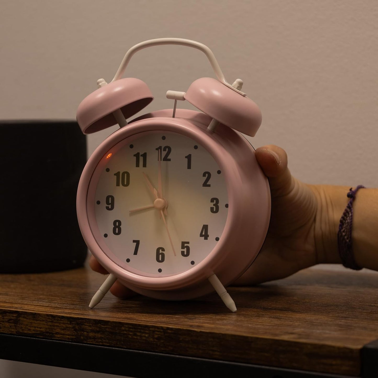 GIFTMARKET GM1973 Silent Twin Bell Analog Alarm Clock