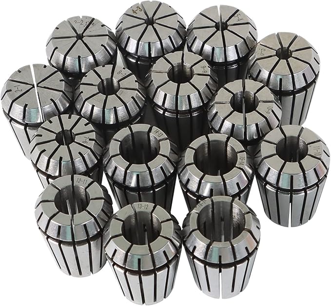 14Pcs ER25 Collet Chuck Spring Collet Set 2-16mm CNC Milling Lathe Tool