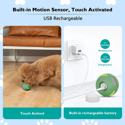 OULUXYLS M04 Interactive Dog Ball Toy Motion Activated Automatic Moving Green