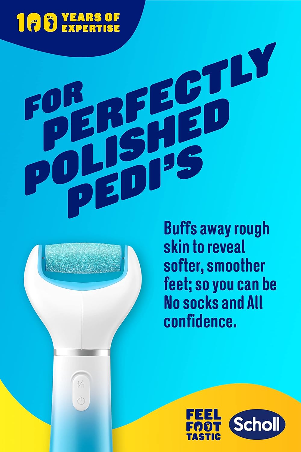 Scholl Velvet Smooth Electric Foot File with Cracked Heel Roller