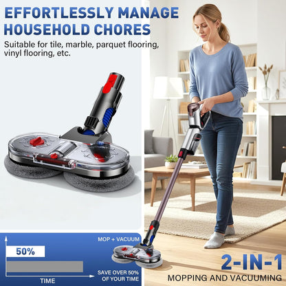NIKYJM Mop Head for Dyson Vacuum, Removable Tank, 8 Pads
