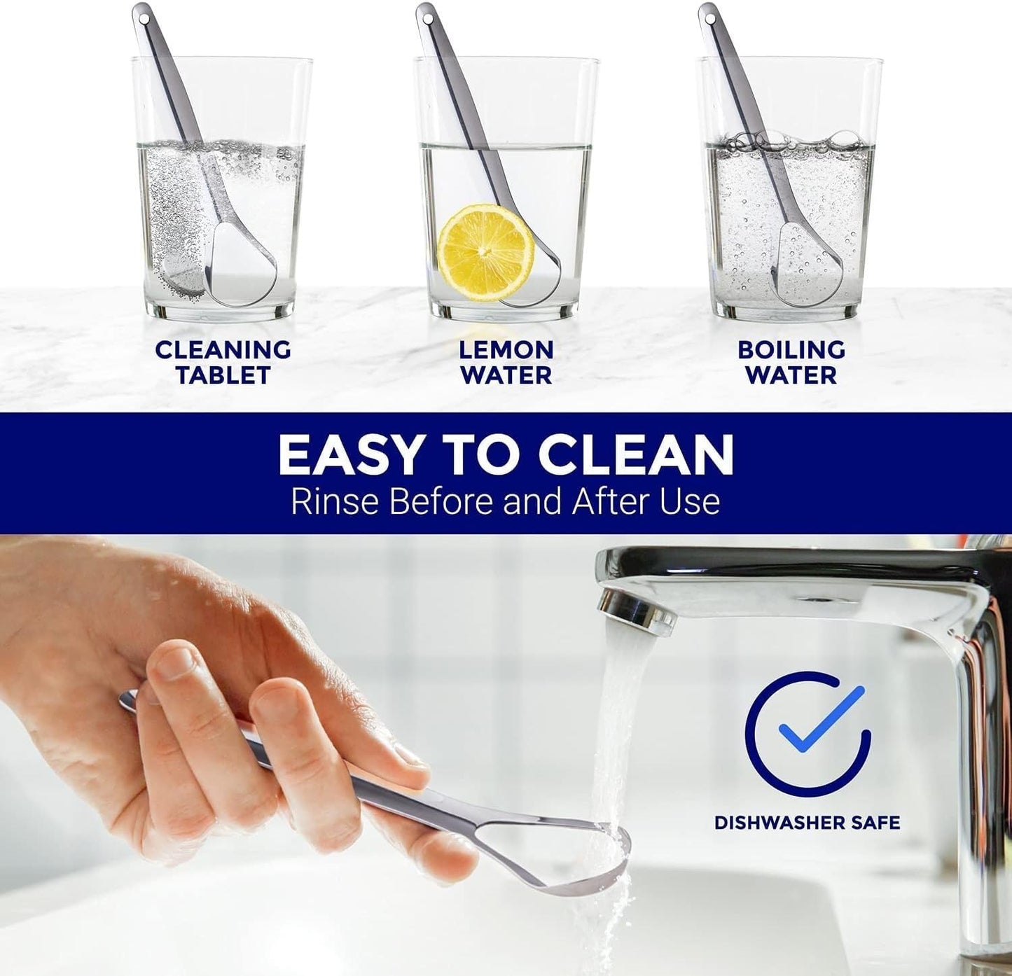 ORAVIX Stainless Steel Tongue Scraper 2-Pack for Fresh Breath