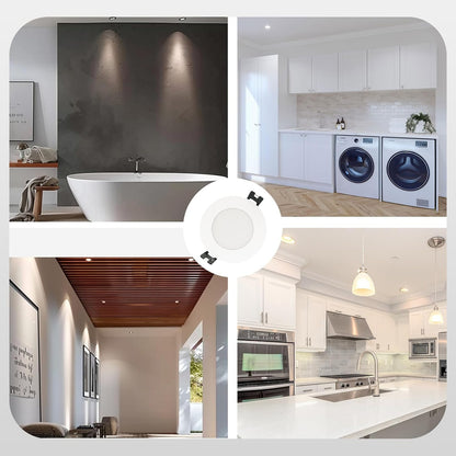 GY Recessed Spotlight Frame GU10 IP65 Waterproof Plastic 6-Pack 10 cm
