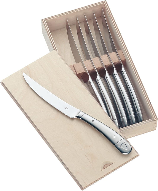 WMF Premium 6‑Piece Steak Knife Set – Serrated Stainless Steel Cutlery