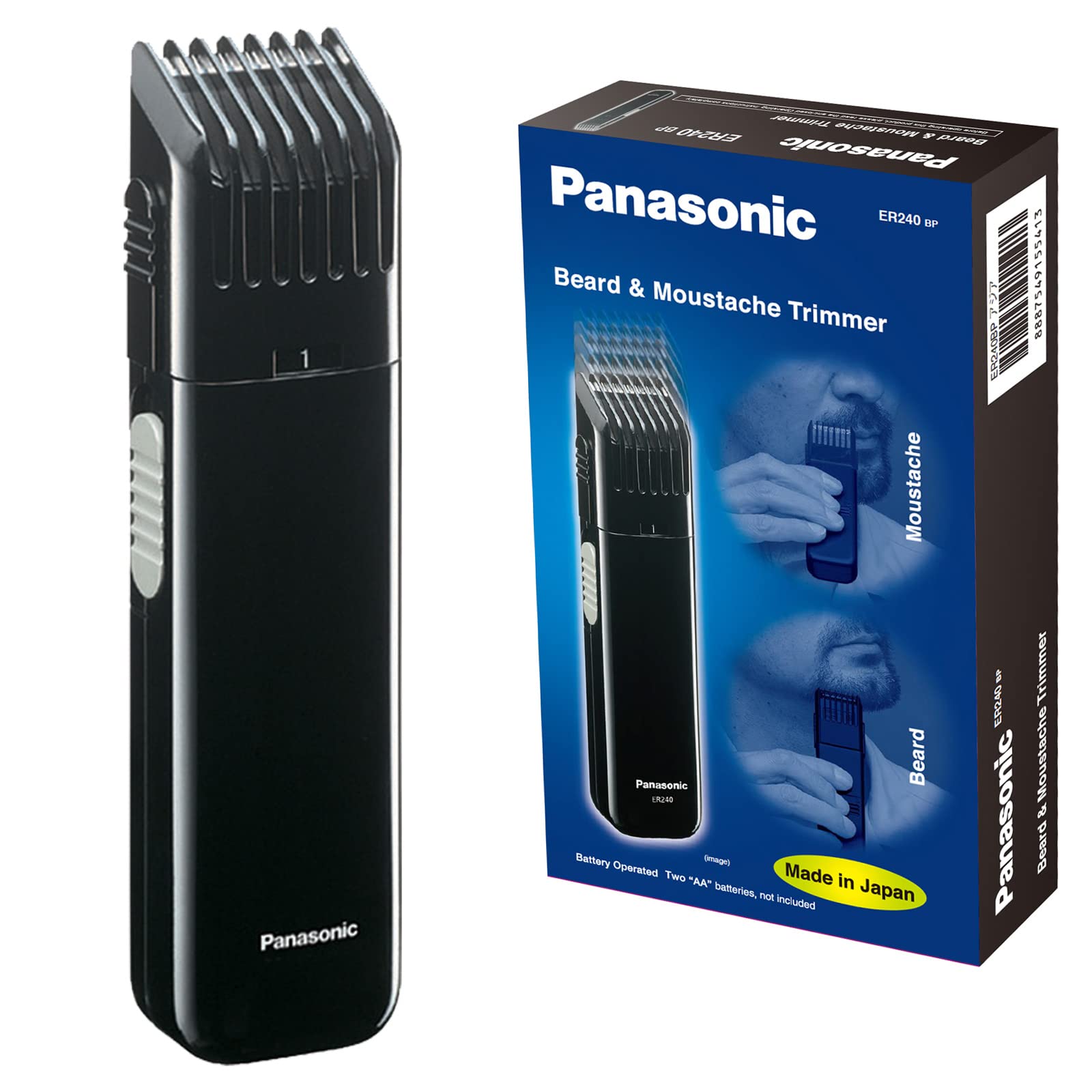 Panasonic ER240BP Cordless Beard & Moustache Trimmer with 5 Precision Settings