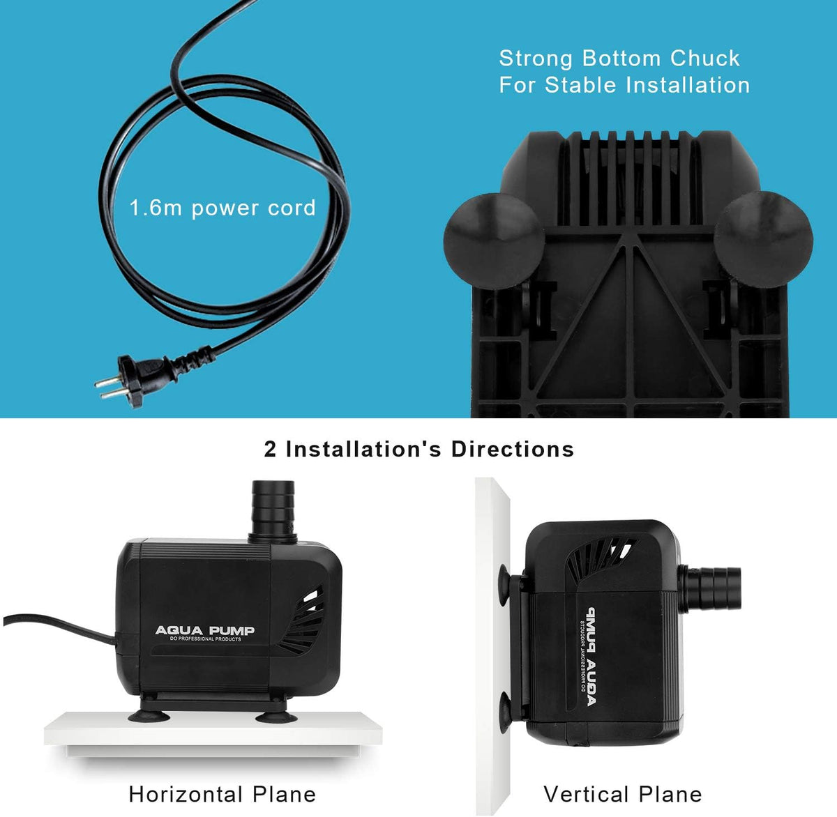 SWANEW 15W Submersible Pond Pump – 1500L/H Flow with Dual Nozzles
