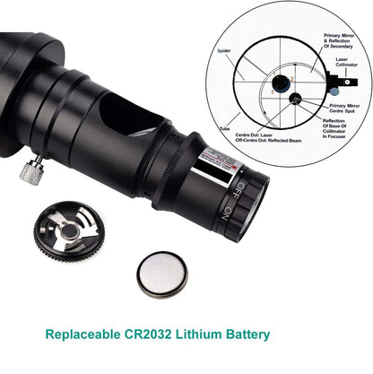 SVBONY SV121 Red Laser Collimator Adjustable 1.25 inch Collimation Eyepiece with 2 inch Adapter for Newtonian Dobsonian Reflector Telescope