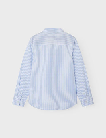 NAME IT Boys' Premium Soft Cotton Casual Button-Down Long Sleeve Shirt