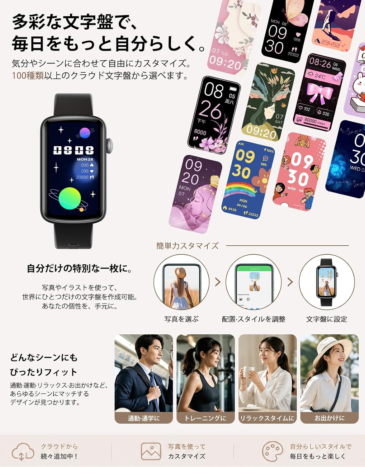 SHANG WING L2 Smartwatch for Women 1.47-Inch Touch Screen IP68 Waterproof