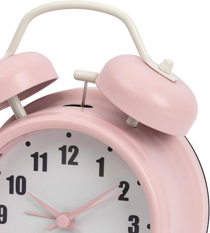 GIFTMARKET GM1973 Silent Twin Bell Analog Alarm Clock