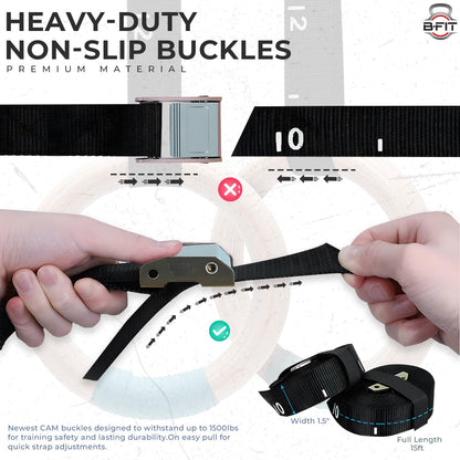 B Fit Wooden Gymnastic Rings with Heavy-Duty Adjustable Straps